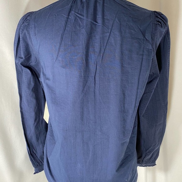 Lucky Brand Jeans Woman's Hi-Neck Long Sleeve Blouse Sz M - Picture 4 of 11